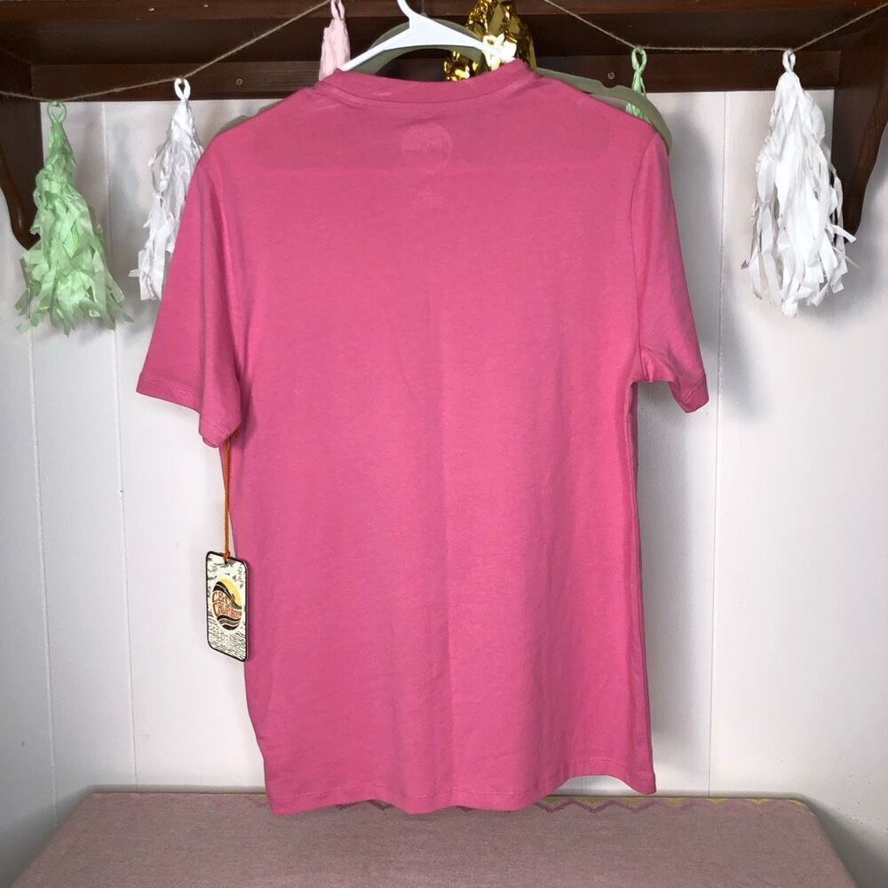 NWT C&C California Mens Solid Crew Neck Short Sleeve Cotton T-Shirt Pink Small - Picture 2 of 5